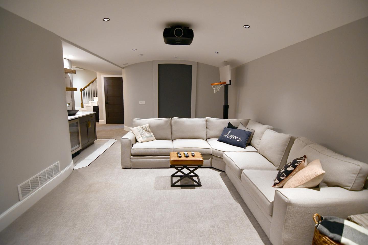 Custom basement remodel