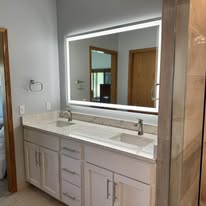 Bathroom vanity installation