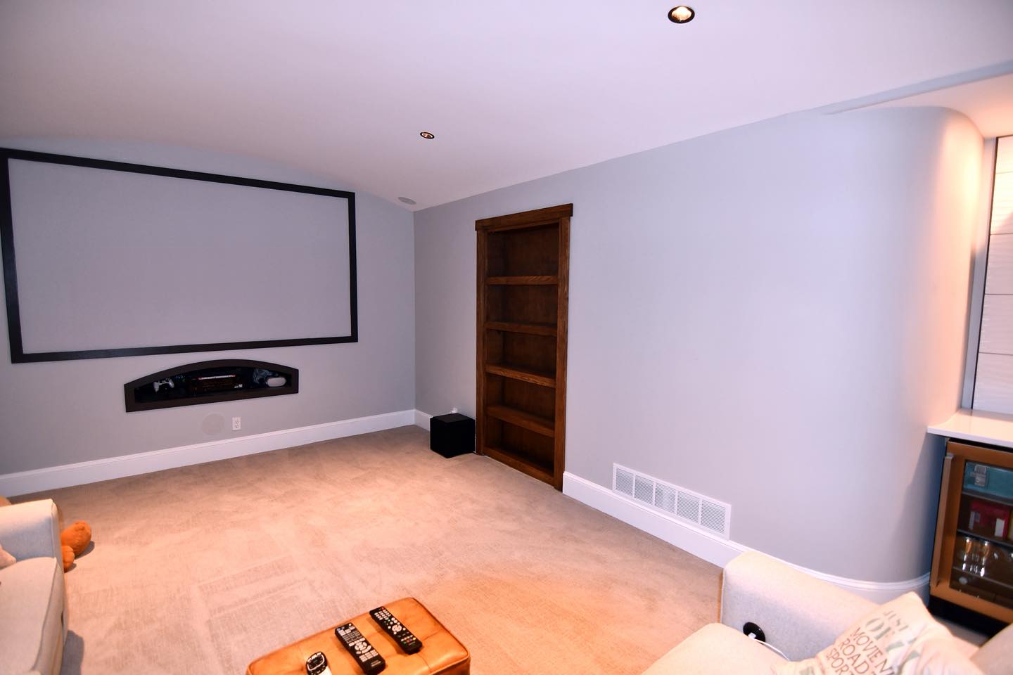 Basement entertainment room