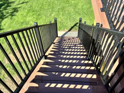 Top-down view of composite staircase