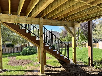 Under-deck framing and structural detail
