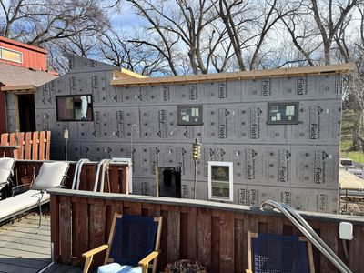 House wrap and exterior sheathing installation