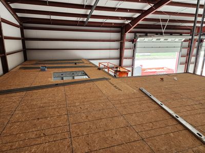 Commercial steel stud interior layout