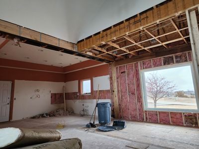 Framing in progress — walls going up