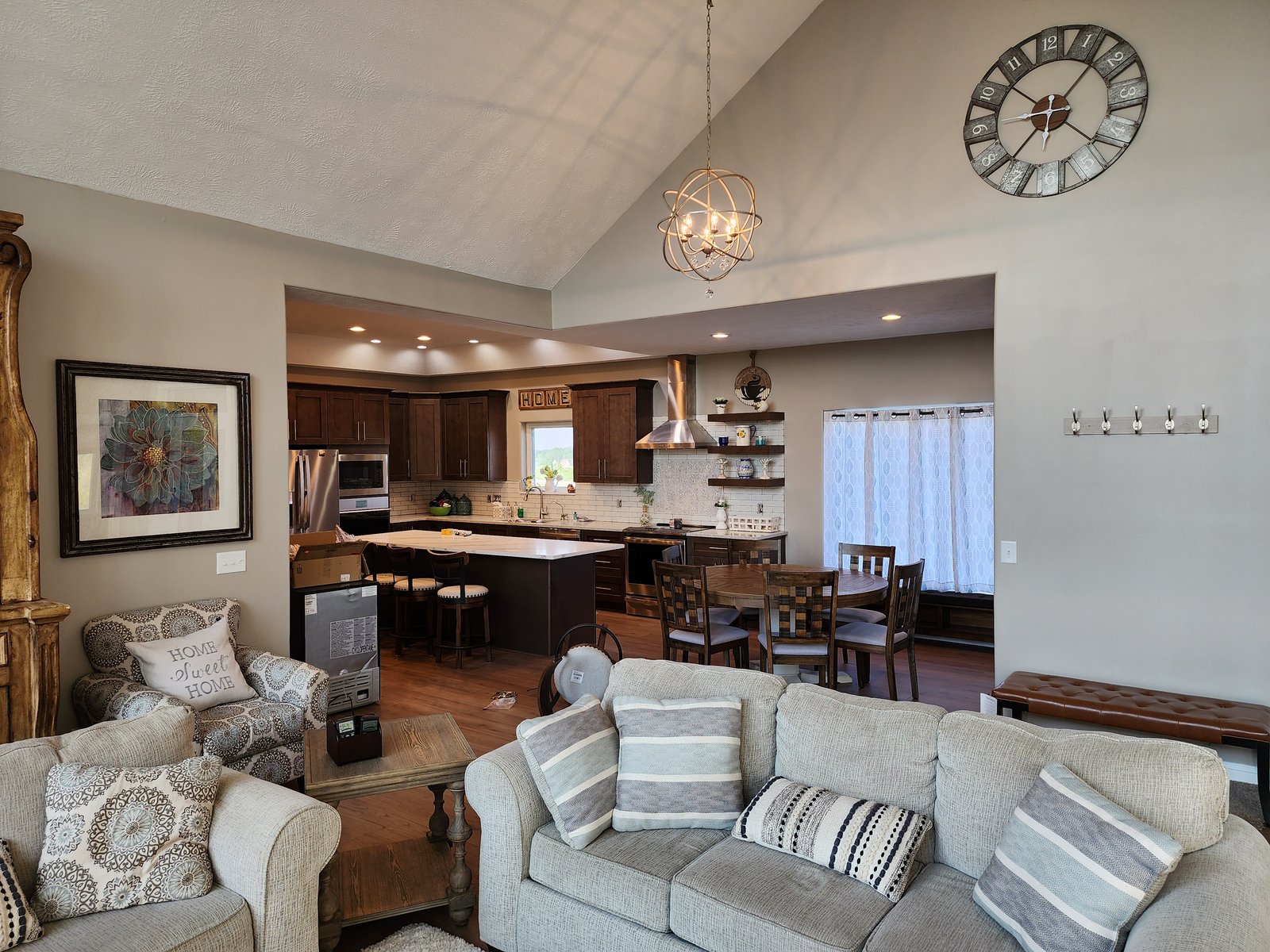 Finished living and dining room whole home remodel by Bunz and Sonz Construction